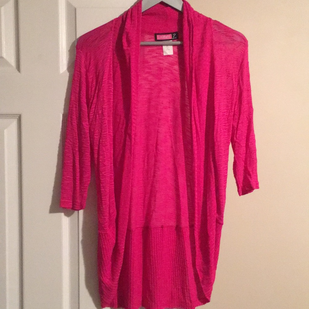 Pink cardigan